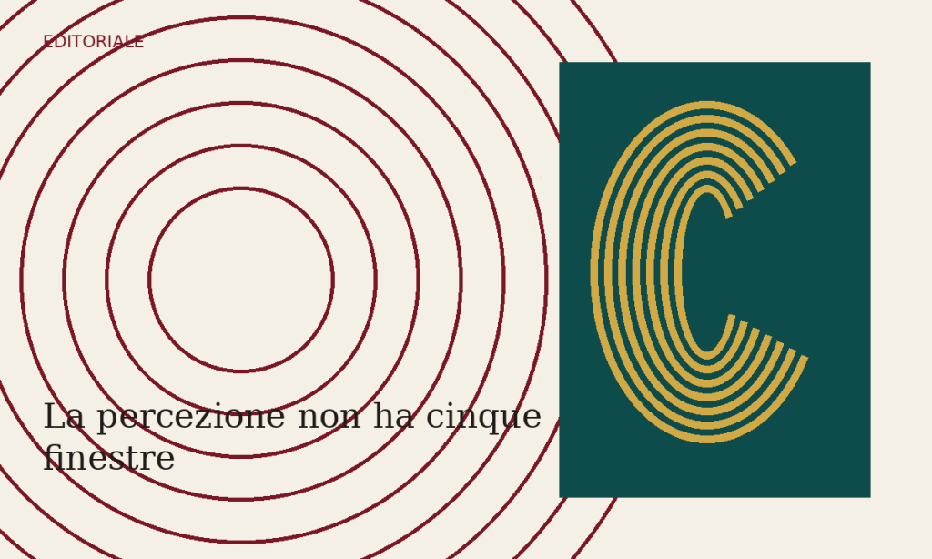 Illustrazione editoriale per l’articolo La percezione non ha cinque finestre.