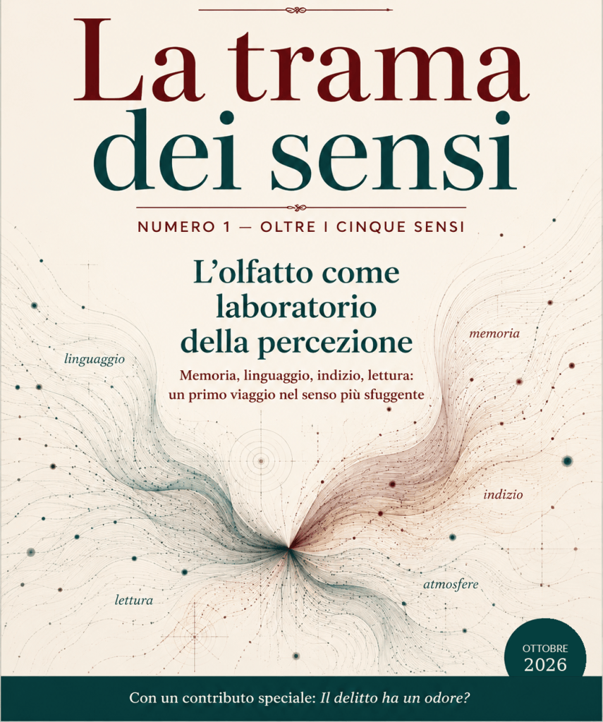 Copertina del Numero 1 di La trama dei sensi, Oltre i cinque sensi. Ottobre 2026.